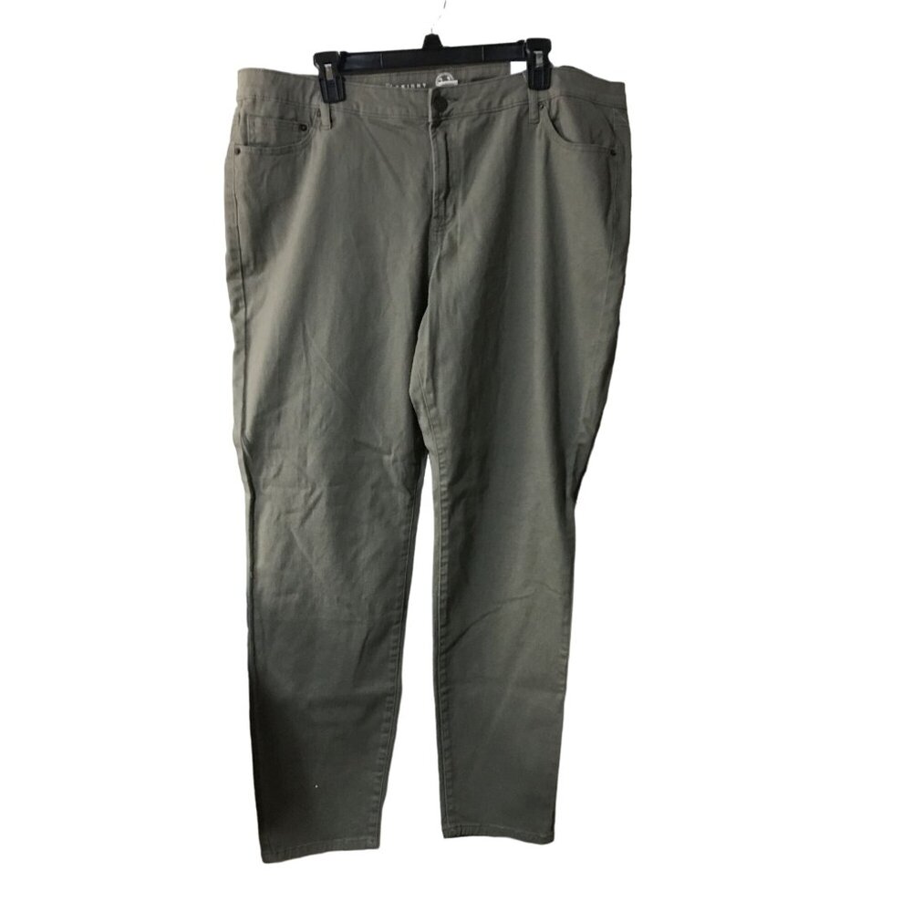 DRESS BARN SIGNATURE FIT SKINNY GRAY PANTS WOMENS SIZE 18 NWT